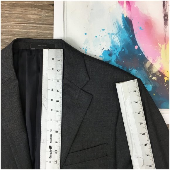 Nordstrom Mens Blazer Sport Coat Two Button Casual Jacket Size 40R Wool Suits‎ - Picture 12 of 13